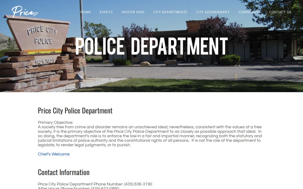 Carbon County Price Police Department records request information